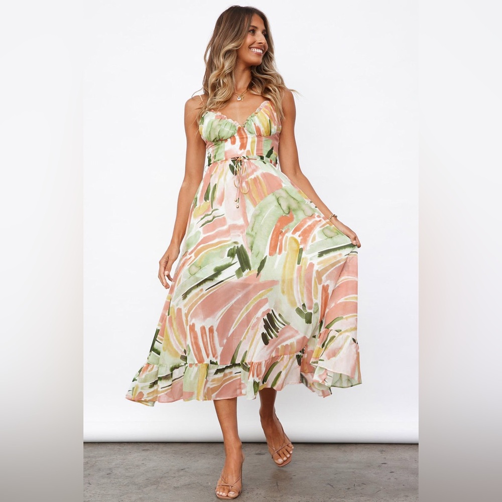 Chic Pastel Maxi Dress